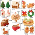 Detailed size chart for miniature Christmas resin figures including trees and snowmen - Christmas Tree Cookie [20-piece set]
