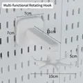 Black 360-degree rotating 6-claw hook for pegboard wall storage systems - Rotating Hook Stand