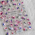 Autocollants d'ongles fleurs à l'aquarelle TS-523 avec motifs floraux délicats - Larmes de Fleurs - Série Florale à l'Aquarelle (TS-523)