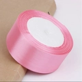 Pink satin ribbon roll 4cm wide for DIY flower packaging and gift wrapping decor - Dark Pink (05#)