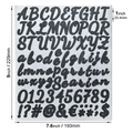 Zwarte glitter alfabet stickers van 1 inch voor DIY-waterflessen en decoraties - Handschrift / Zwart