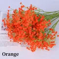 Artificial baby's breath flowers in orange for home decor and wedding arrangement - Orange