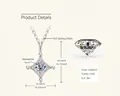 925 silver necklace with 5mm star-shaped Moissanite pendant in D color VVS1 clarity - Silver White - Four-pointed Star (0.5ct)