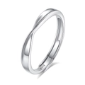 Polished S925 sterling silver Mobius ring with minimalist infinity design and S925 hallmark - FDJZ-364-Men's