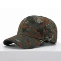 Structured digital camouflage baseball cap in forest green and grey durable cotton twill - Adjustable / Dark Green