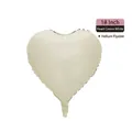 18 inch cream white heart shaped foil balloon for wedding and party decorations - 18-inch Heart Cream White