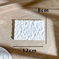 White textured jewelry display tray 8x12cm rectangle board for aesthetic photography - Plaster Rectangular 8*12cm
