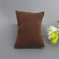 Dark brown velvet watch display pillow for jewelry storage and product showcase - Coffee Common Velvet 7.6x8.5