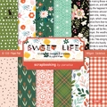 Sweet Life DIY scrapbooking paper pad with 12 floral and pattern designs 6x6 inch size - 22021 24 Images