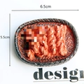 Macro shot of 3D resin fried dough twists food miniature with size dimensions 6.5x5.5cm - Twisted