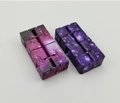 Infinity Cube fidget toy set featuring purple and blue starry galaxy space patterns - Individual Color Box / Starry Purple