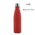 500ml vacuum insulated stainless steel water bottle in matte watermelon red finish - Watermelon red