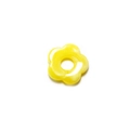 Single yellow acrylic flower bead with five petals and center hole for DIY jewelry - Gold Yellow
