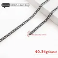 Catena barbazzale piatta in metallo canna di fucile 1,4x5,2x7,8mm per tracolla borsa - H8NK-1.4x5.2x7.8mm / Canna di fucile