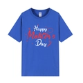 T-shirt blu reale a maniche corte con stampa cuore Happy Mother's Day donna - Blu Reale 317 / XS