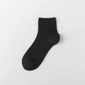 Calze da donna nere a coste in misto seta con rete traspirante e design minimalista - Taglia unica / Nero