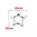 Polished stainless steel pentagram star pendant 16mm diy necklace and bracelet charm - Steel Polished Star Pendant 16mm