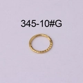 Golden 316 stainless steel nose ring with geometric engraved triangle patterns - 10mm Gold