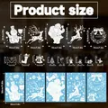 Detailed size guide for 5-pack white Christmas window clings with Santa and reindeer - Christmas Wreath (QC3205) / 30*20cm (Set of 5)