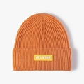 Bonnet en tricot orange New York pour femmes et hommes, style d'hiver chaud et côtelé - Réglable / Rouge Orangé