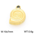 Golden stainless steel spiral seashell charm 10x7mm for summer beach jewelry making - Gold Spiral Shell (KLJ9961-Z)