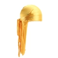 Silky bright yellow satin durag headwrap for hair styling and fashion accessory - One Size / Yellow