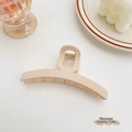 Large matte milk tea beige shark hair claw clip 11cm for thick hair styling - Bar Style / Diameter Approx 11cm / Beige