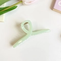 Minimalist light green matte shark hair clip for women with large capacity grip - 13cm / Light Green
