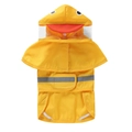 Waterproof yellow duck dog raincoat with transparent hood and reflective safety strip - Duck (YY46)