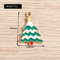 Macro shot of colorful enamel Christmas tree pendant with 24mm height and 1.4g weight - Jewelry Christmas Tree (YD588)
