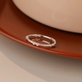 Elegant S925 sterling silver ring with continuous hollow bow patterns in silver finish - HK Size 13 / Silver