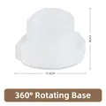 White rotating desk organizer with 360-degree base and hexagonal storage compartments - Rotating Style / Clear White