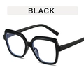 Montatura occhiali quadrata nera anti-luce blu con elegante design oversize - Nero Lucido