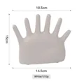 Minimalist white ceramic OK hand gesture jewelry stand with 510g weight and size specs - White