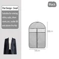 Small houndstooth garment bag for suits and shirts, black dust cover in 88x58cm size - Flat Style / Small / Black