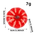 Red foam pumpkin harvest decoration with orange stripes, 6cm 7g miniature autumn prop - S3-34 Style
