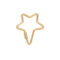 Star-shaped stainless steel jewelry clasp in golden finish for DIY necklaces and bracelets - Beaded Pentagon Star / Gold
