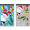 Size guide for Christmas window decals including Santa, cat and snowflakes (20x30cm sheet) - BQ180 Santa Claus