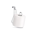 Polished silver metal toilet paper holder for cabinet door hanging in chrome finish - Standard / Silver