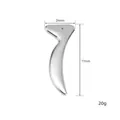 Zinc alloy eye cream massage stick in silver finish with precise 77mm length dimensions - Silver Seahorse Shape (X0163)