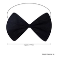 Black lace bow hair accessory for Halloween animal costume outfits with elastic cord - Regular Bowtie / Black