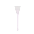 Dual-head silicone face mask brush with applicator spoon in white finish - White