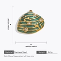 Maat en materiaalspecificaties voor de vergulde groene emaille zeester hanger - Gouden Schelp Zirkonia Emaille Hanger - Groen