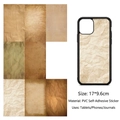 8 sheets of vintage paper texture PVC waterproof stickers for phone and scrapbook DIY - Vintage Kraft Paper