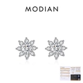 Elegant 925 sterling silver snowflake earrings with moissanite stones and GRA certificate - S925 Sterling Silver (1.00ct Moissanite)