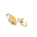 Golden oval woven texture earring component 10x22mm DIY jewelry making accessory - Woven Oval Style (F2258) / 10x22mm (10 Pieces Pack) / Gold