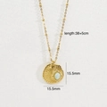 Dettaglio della collana placcata oro 14K con ciondolo a raggiera in pietra naturale - Amazzonite