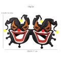 Funny Halloween clown glasses with black felt and glitter for party decoration - Demon Mouth Decorative Glasses