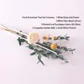 Dried eucalyptus and sola flower aromatherapy set with fiber reeds for home decoration - Fresh Summer
