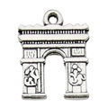 Silver Arch of Triumph alloy pendant charm for DIY jewelry and keychains - Titus Arch